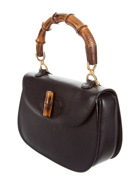 gucci vintage bamboo top handle bag|gucci vintage bamboo handle handbag.